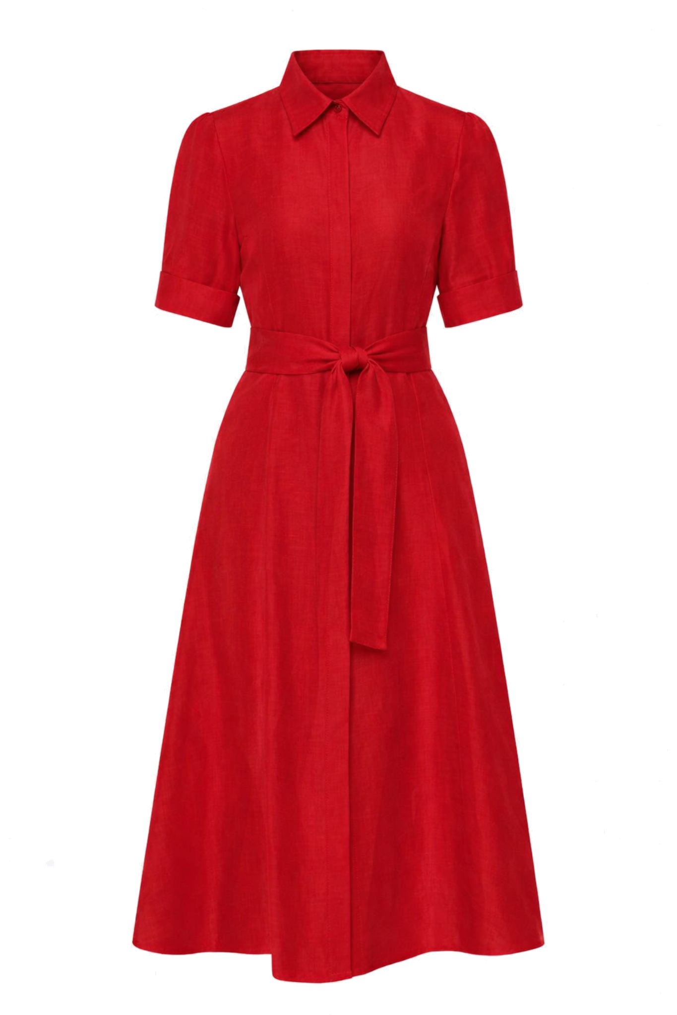 Red Linen Dress